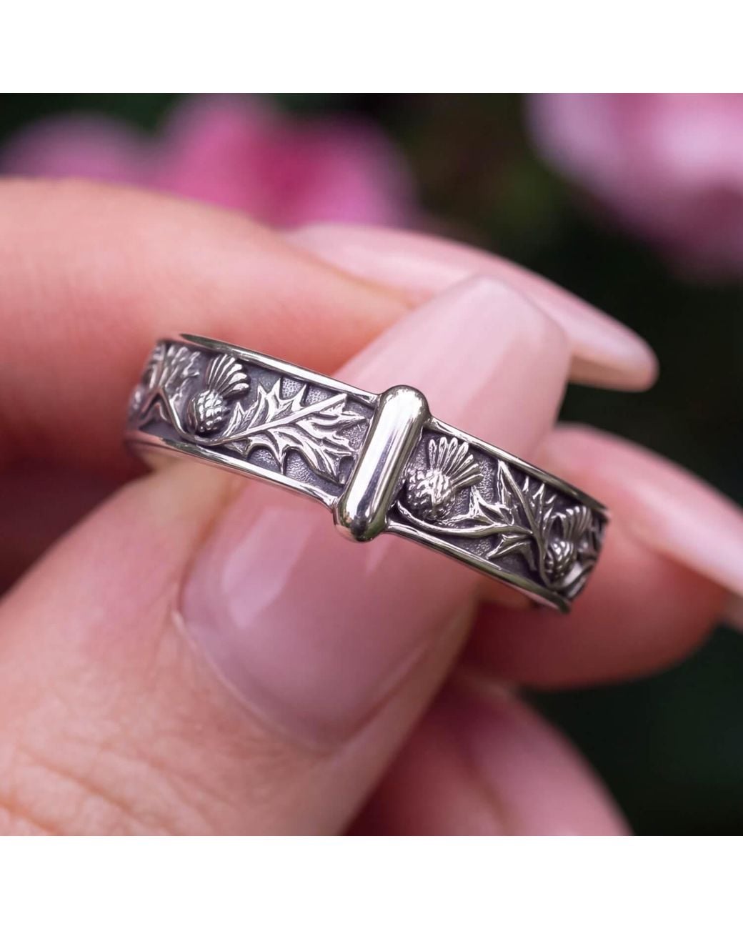 Azura Jewelry New York Metallic Sassenach Thistle Ring