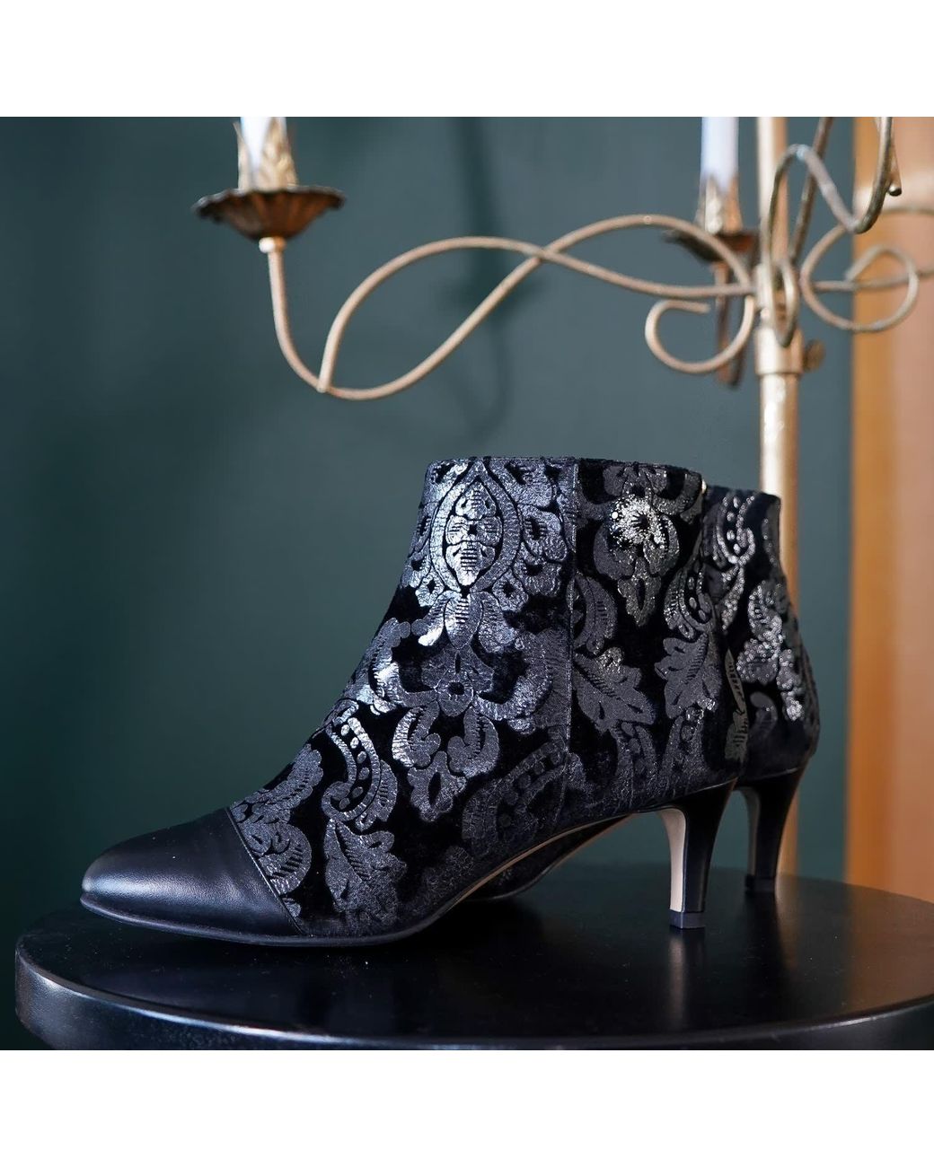 Moon D'elle Black Eclisse Ankle Boots