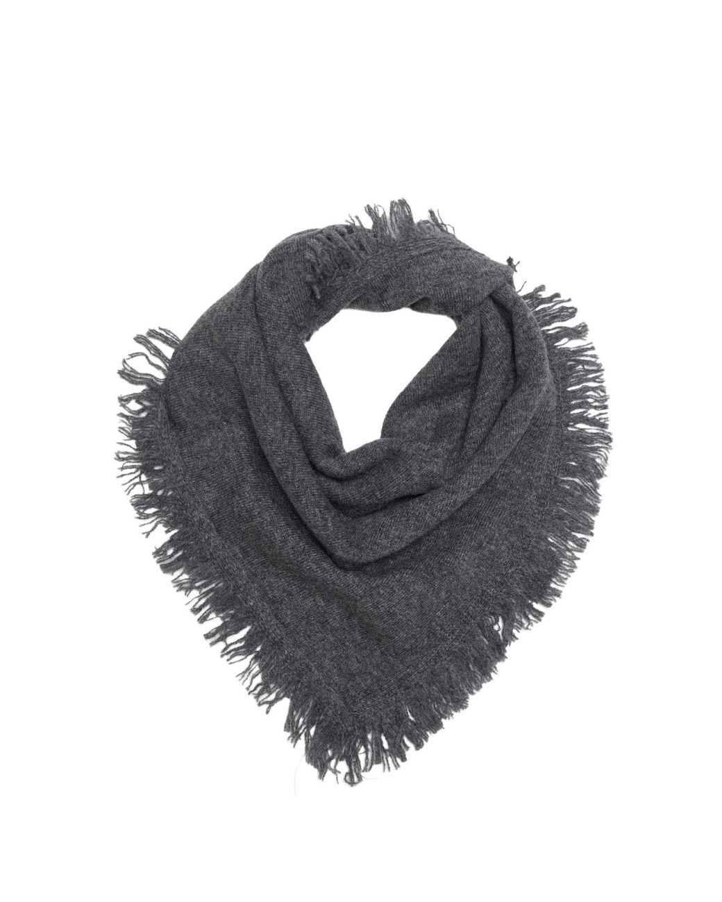 Mohair&Angora Gray Wool Foulard Caria