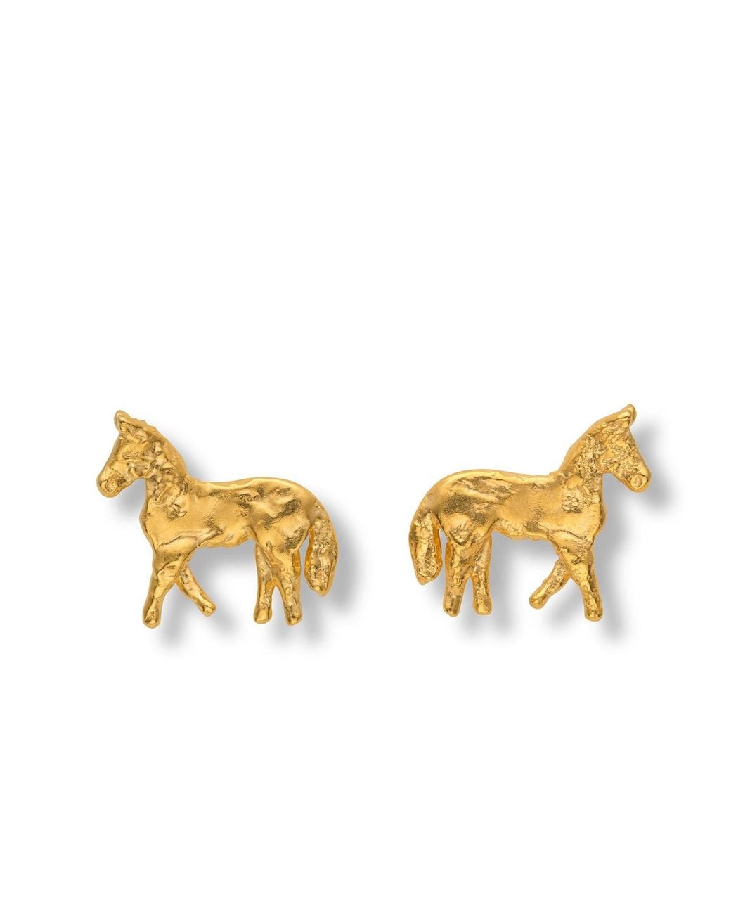EVA REMENYI Metallic Horse Earrings