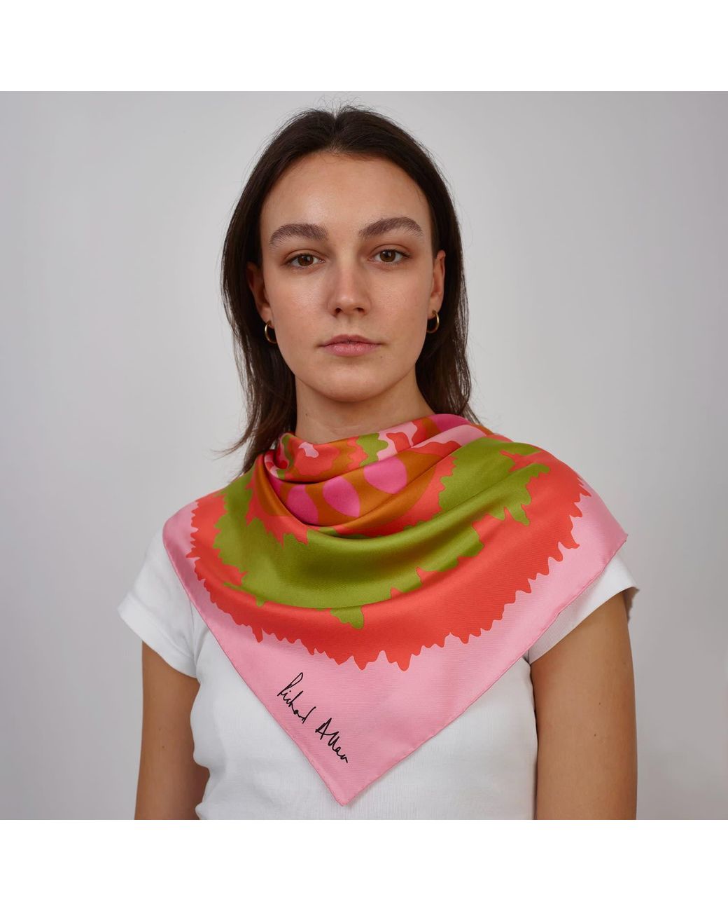 Richard Allan London Multicolor Elsa Silk Scarf