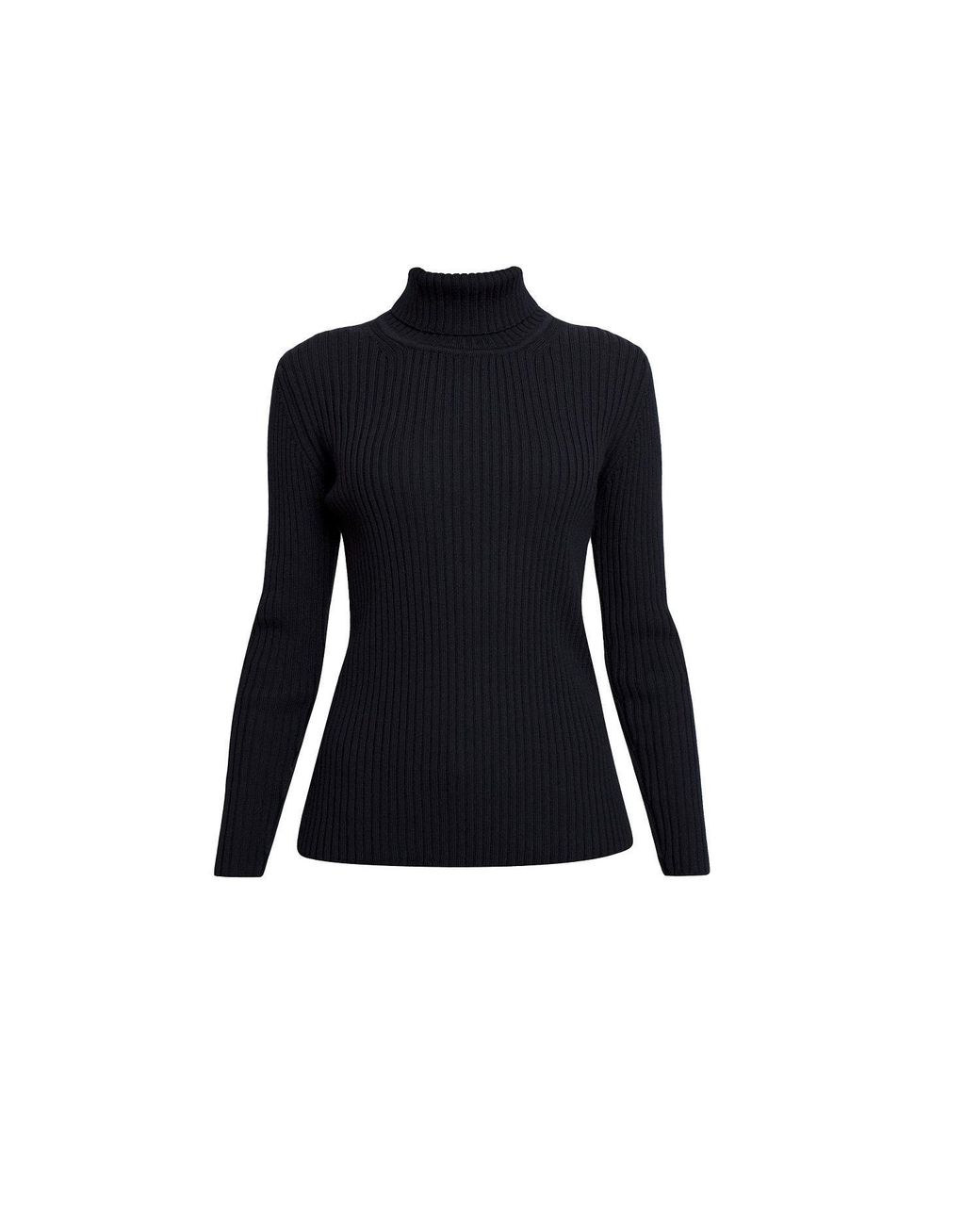 Rumour London Black Mia Ribbed Turtleneck Sweater