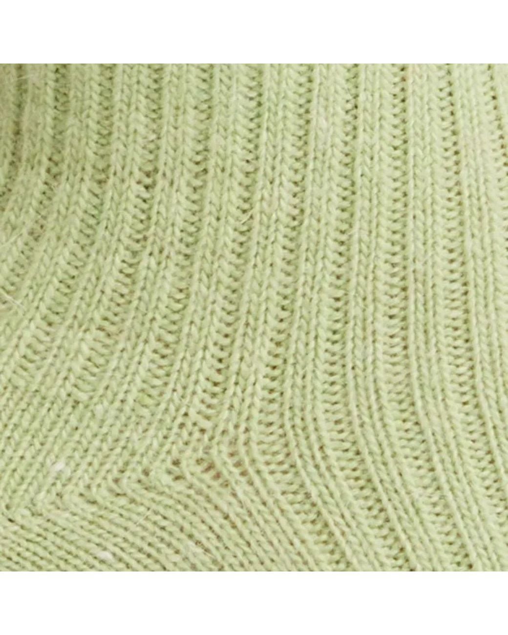 HIGH HEEL JUNGLE by KATHRYN EISMAN Green Cashmere Cloud Sock
