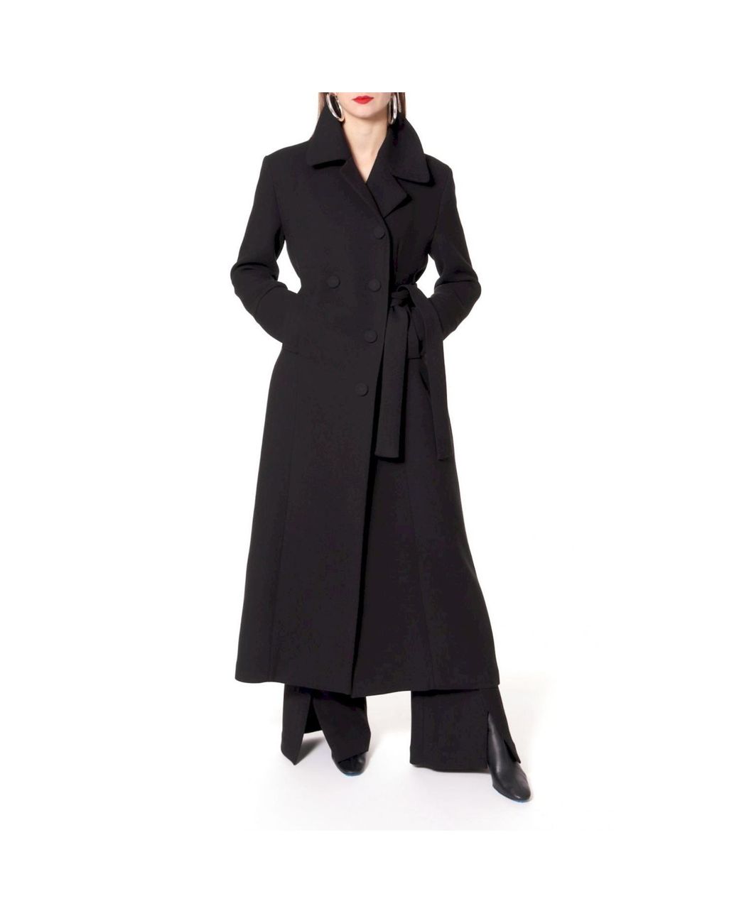 AGGI by HALEWSKI Black Tilda Designer Long Coat