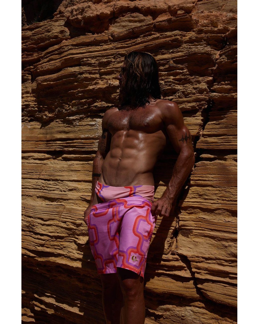 Julia Clancey Red South Bay Boardie for men