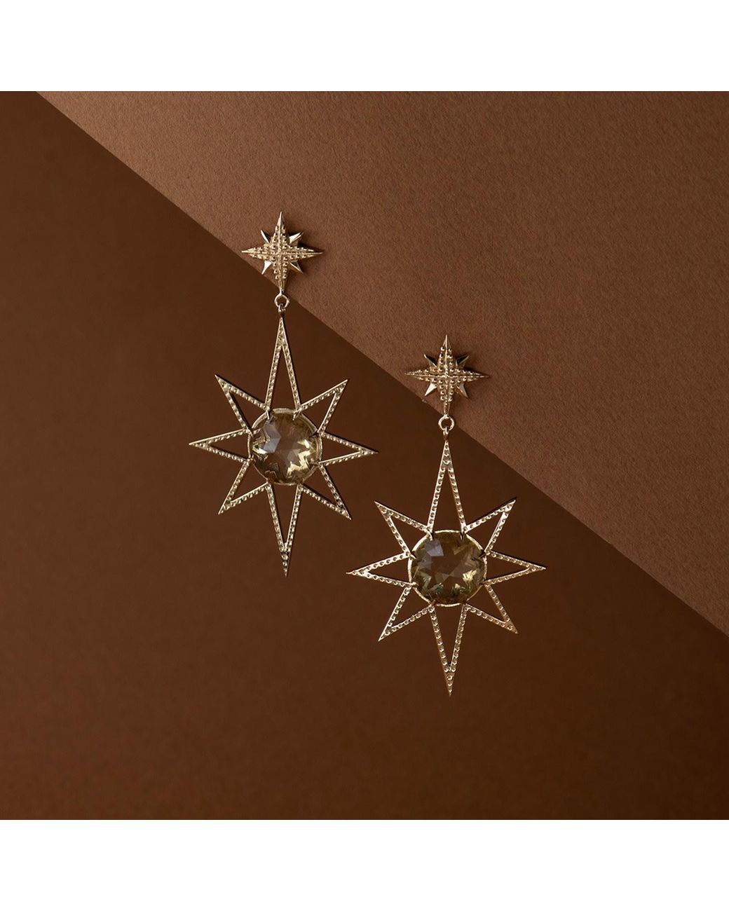 Zoe & Morgan Metallic Sunburst Earrings