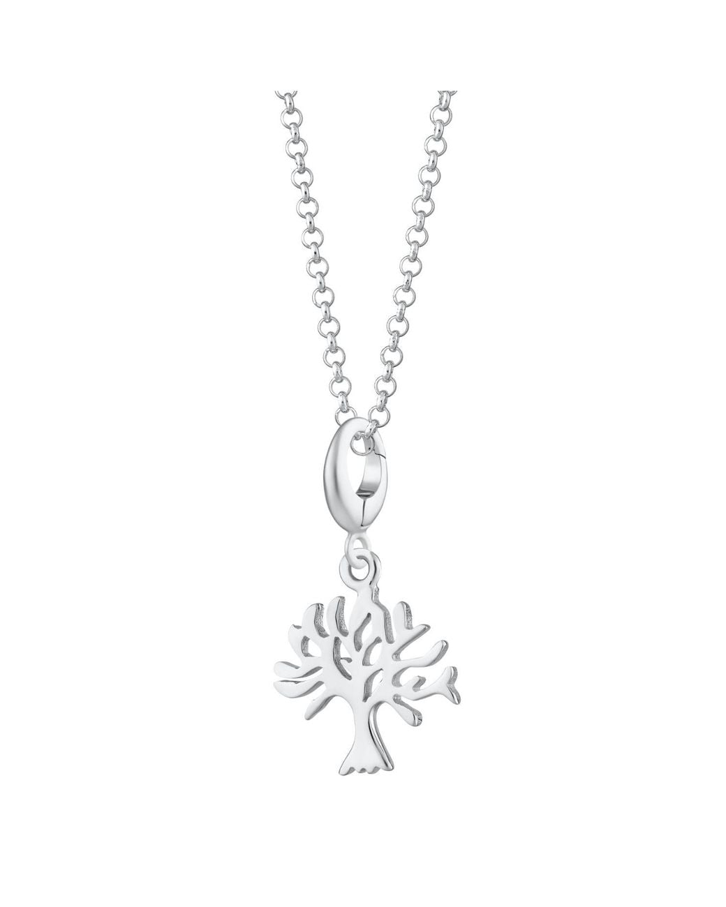 Lily Charmed Metallic Sterling Tree Charm Necklace