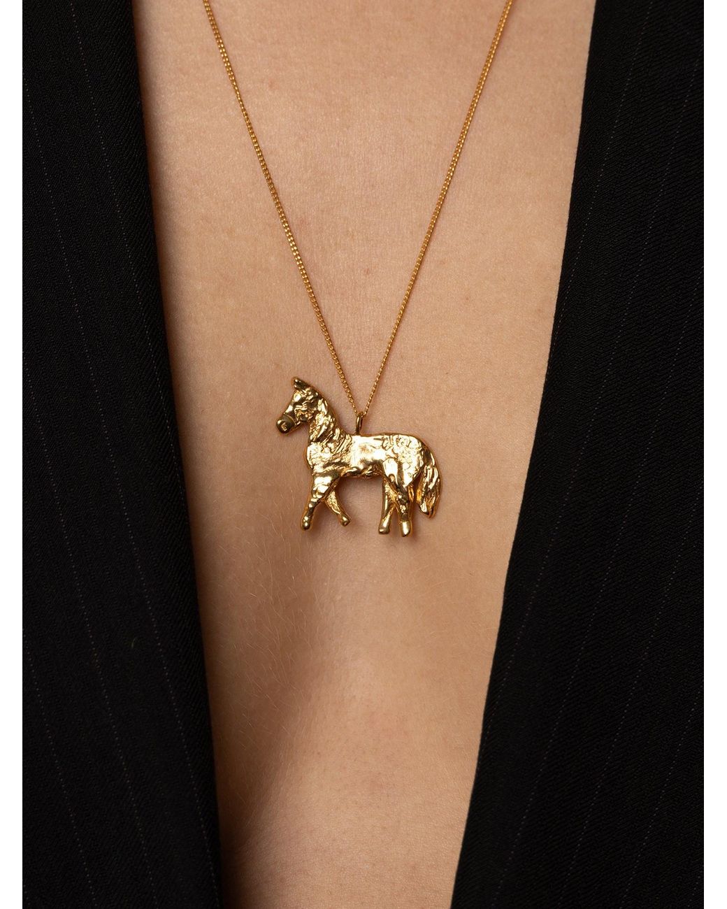 EVA REMENYI Metallic Horse Necklace
