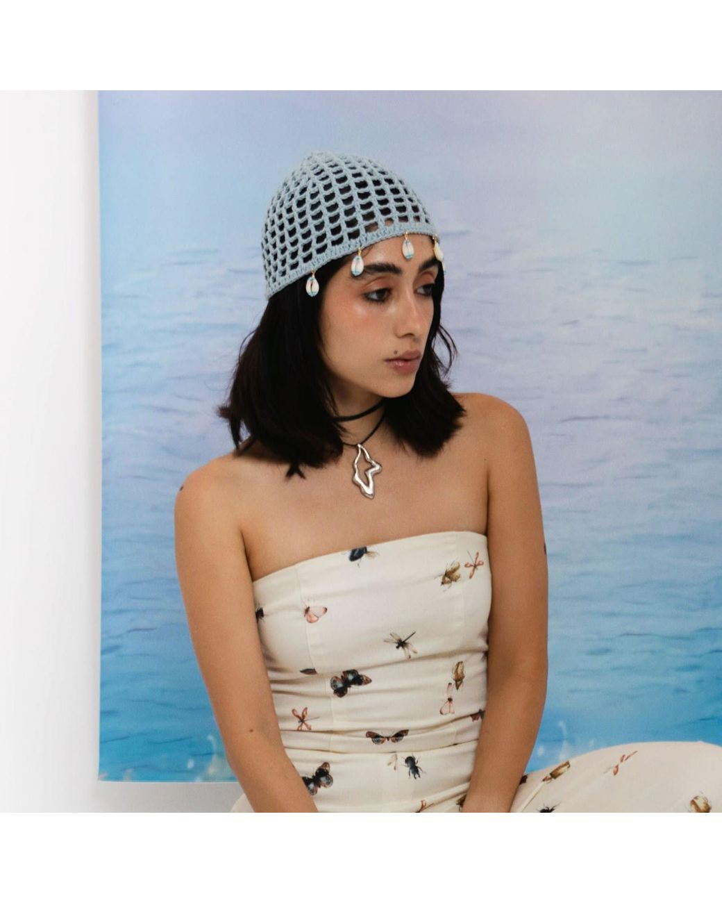 Eyeconic by Samar Ajram Metallic Ivy Leather Necklace