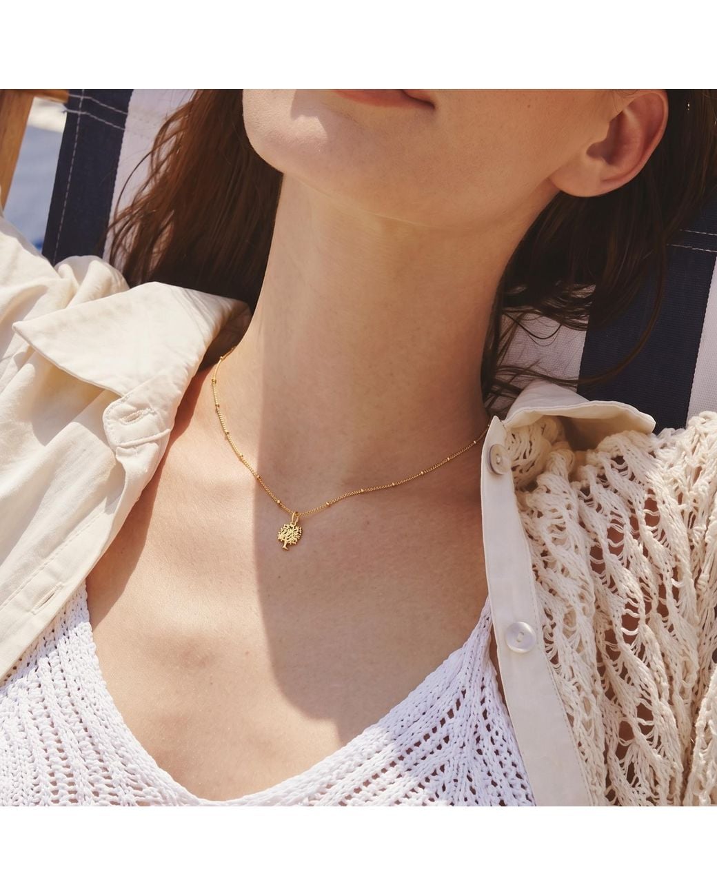 With Love Darling Metallic Tree Of Life Necklace