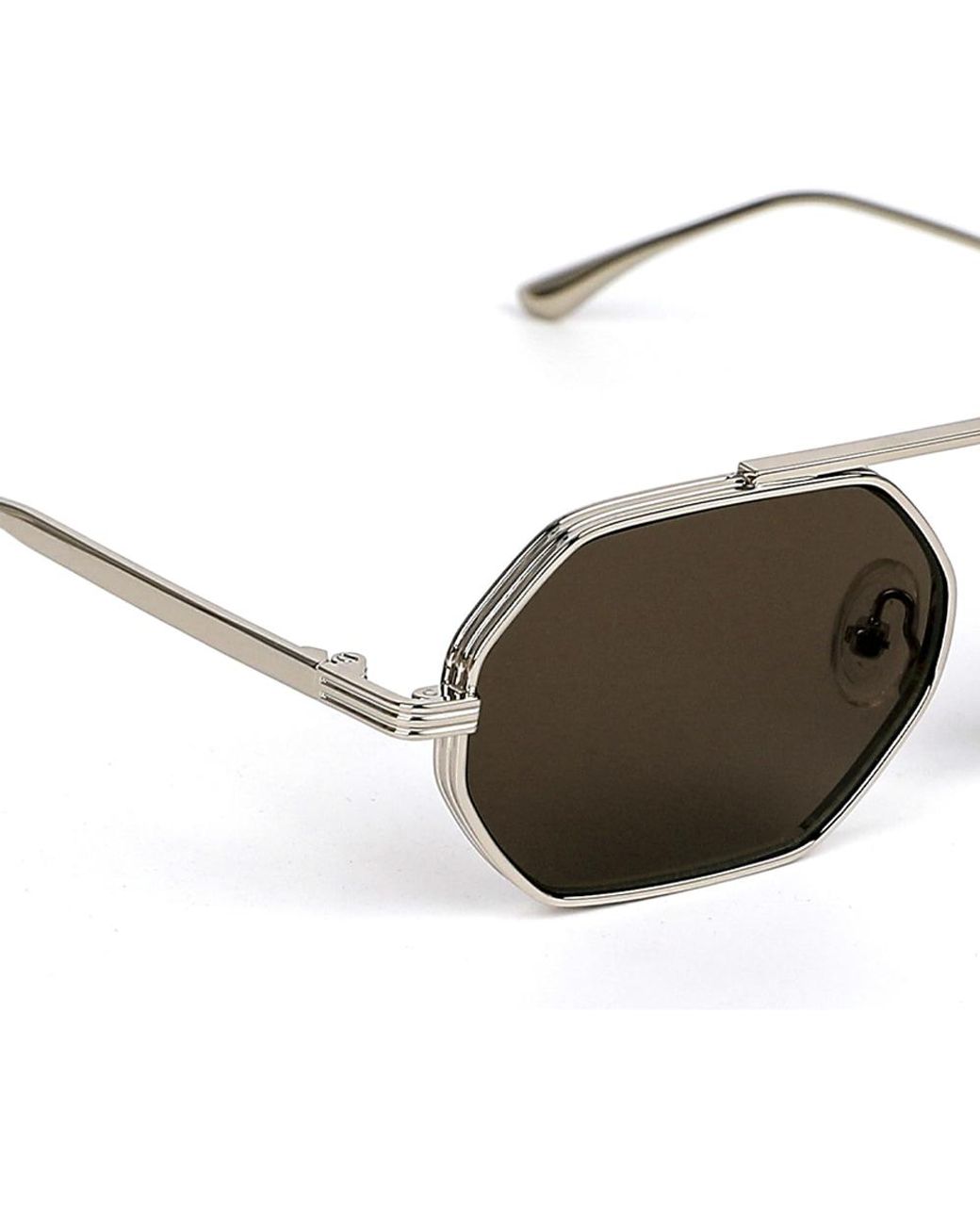Cossimo Green Magari Metal Hexagon Sunglasses