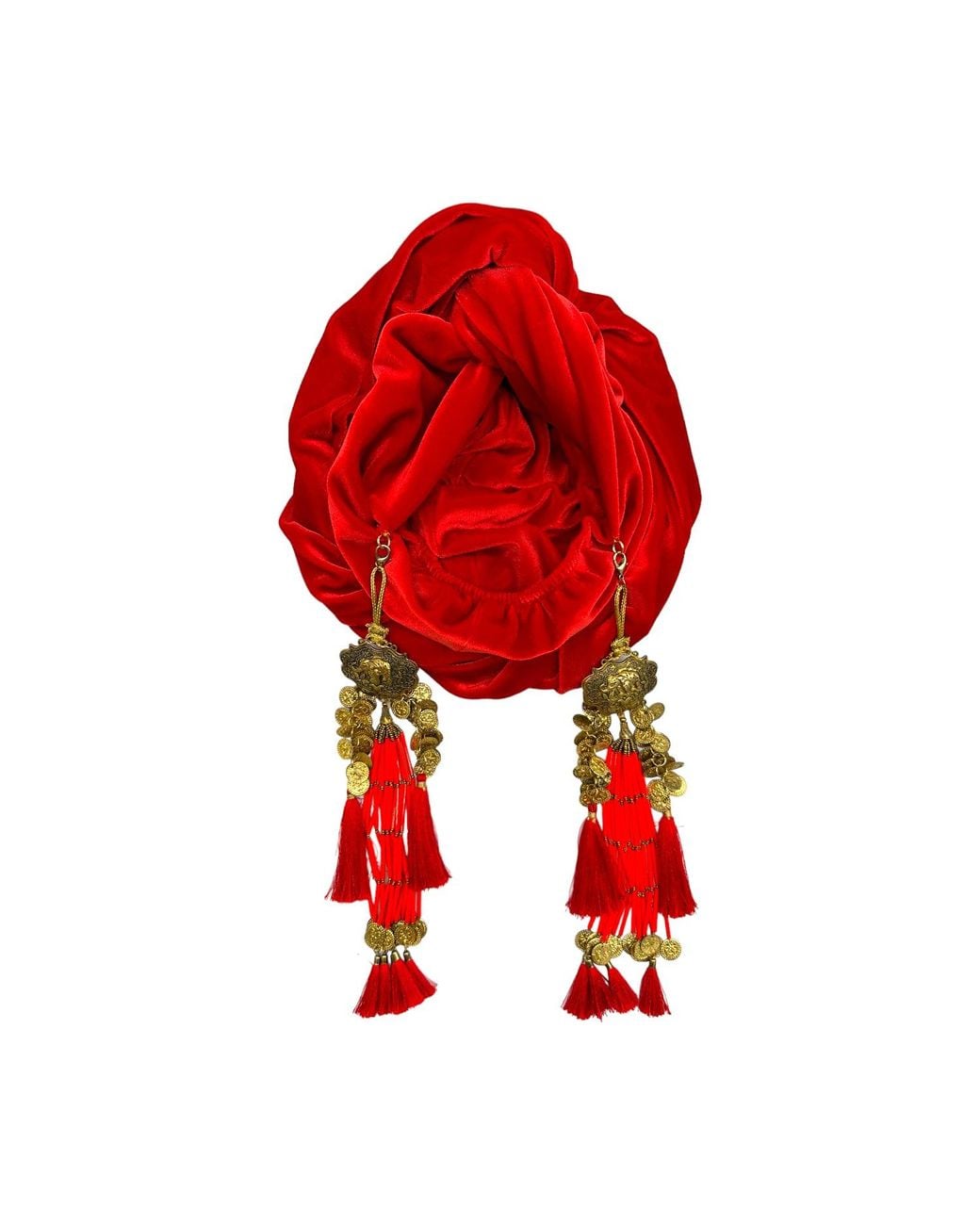 Julia Clancey Red Ruby Dream Velour Turban