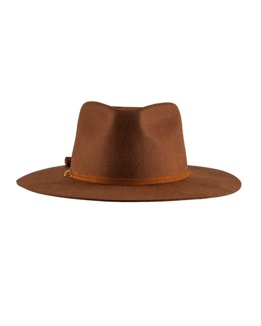 Shaded the Label Brown Pendower Coffee Fedora Hat