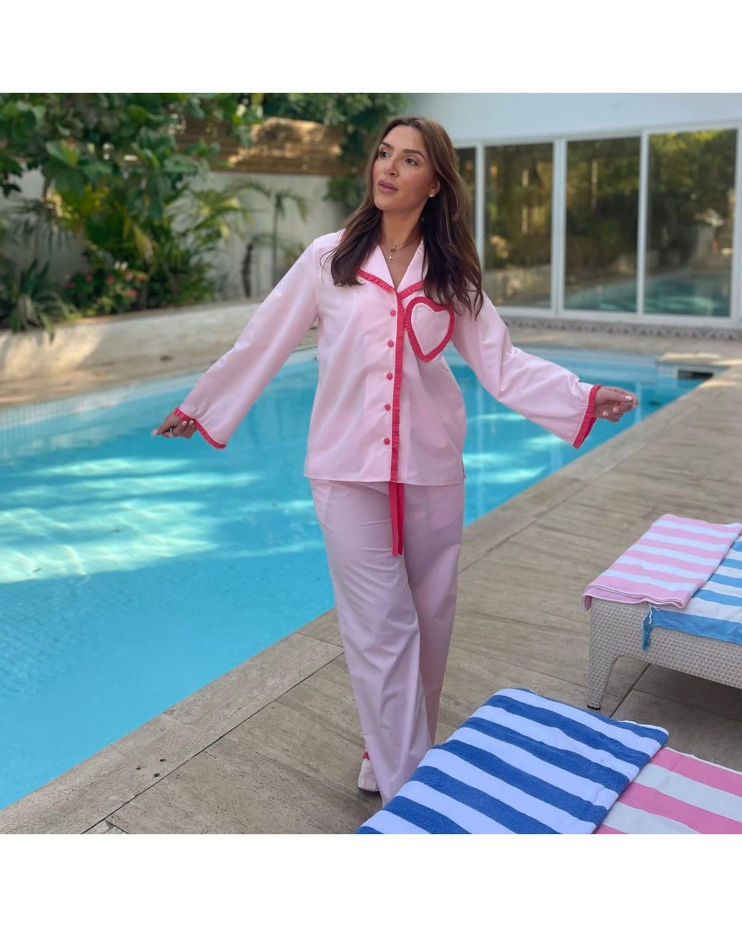 Love Letters X Pink Dolce Soft Rosa Baby & Coral Pyjama Set
