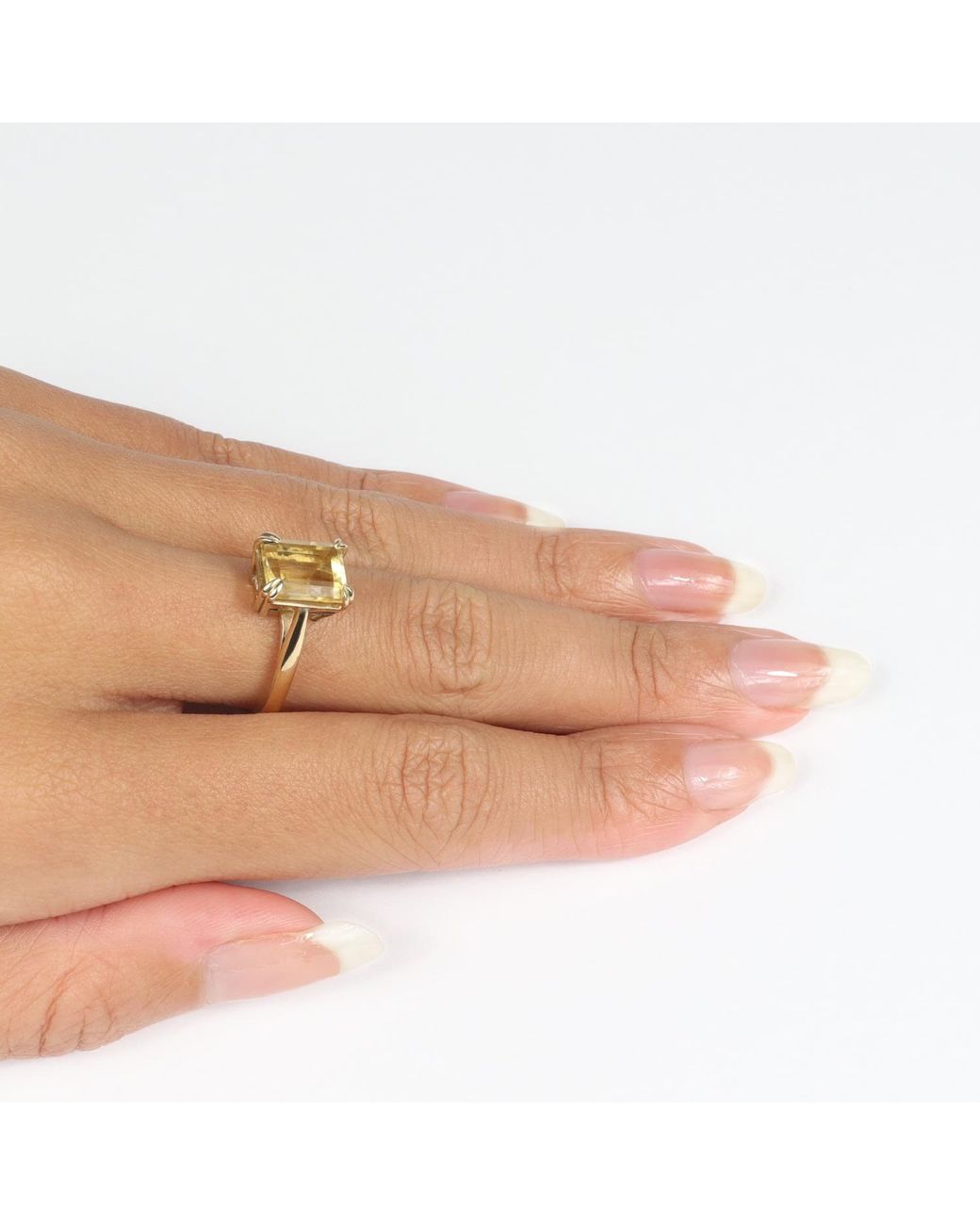 Gabriella Alicia Metallic Citrine And Diamond Ring