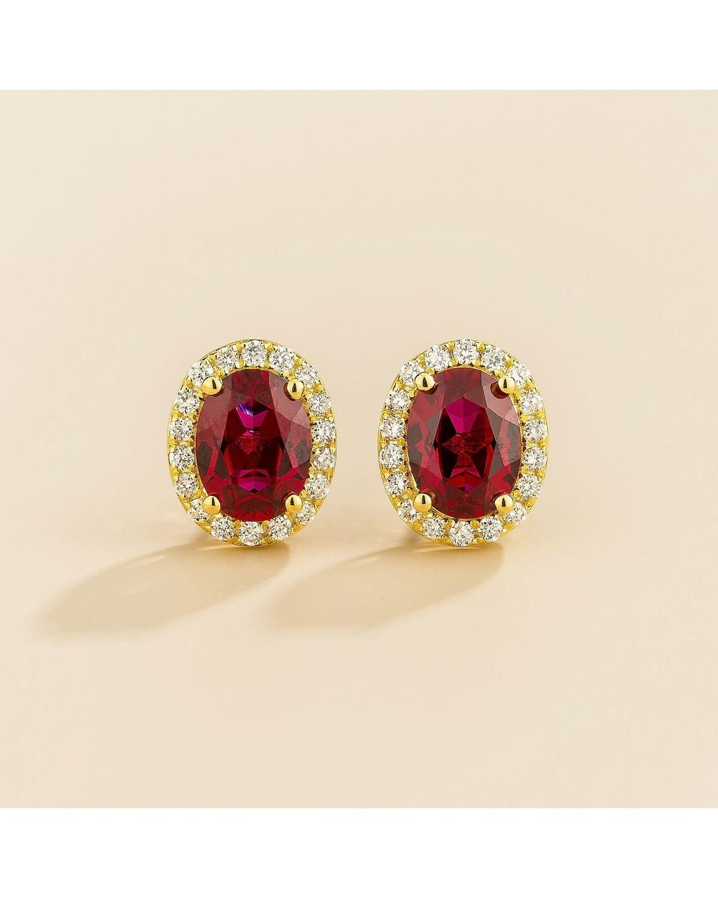 Juvetti Red Mina Earrings Set