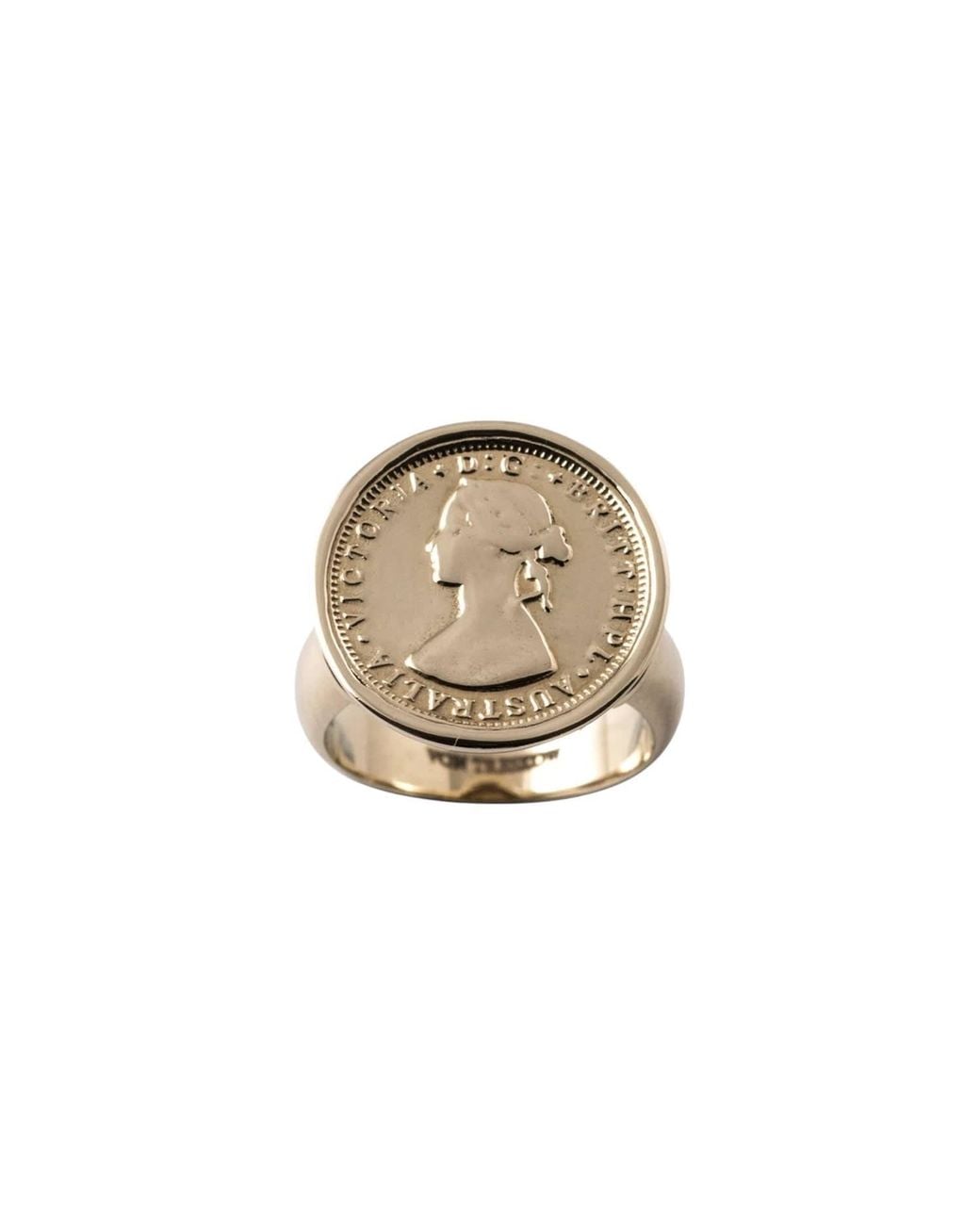 Von Treskow Natural Threepence Sized Coin Ring