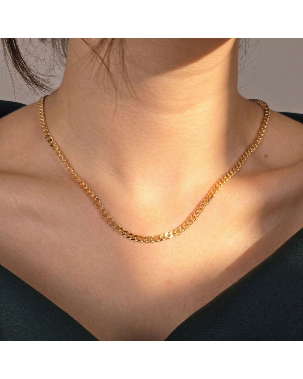Sophelia Metallic Plated Cuban Chain Layering Necklace