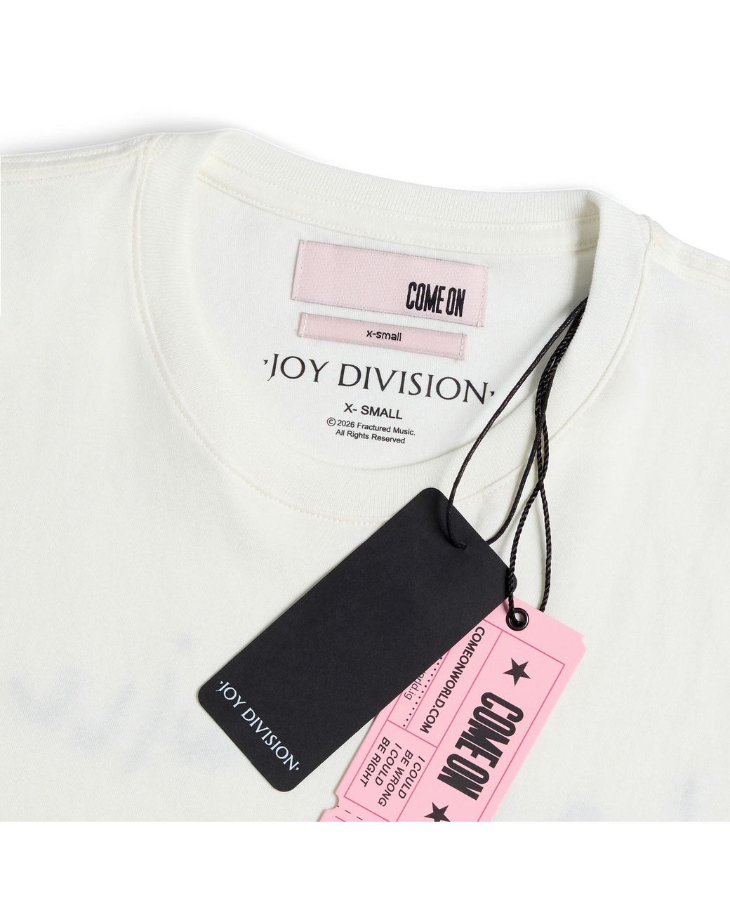 Come on White Joy Division Love Will Tear Us Apart T-Shirt for men