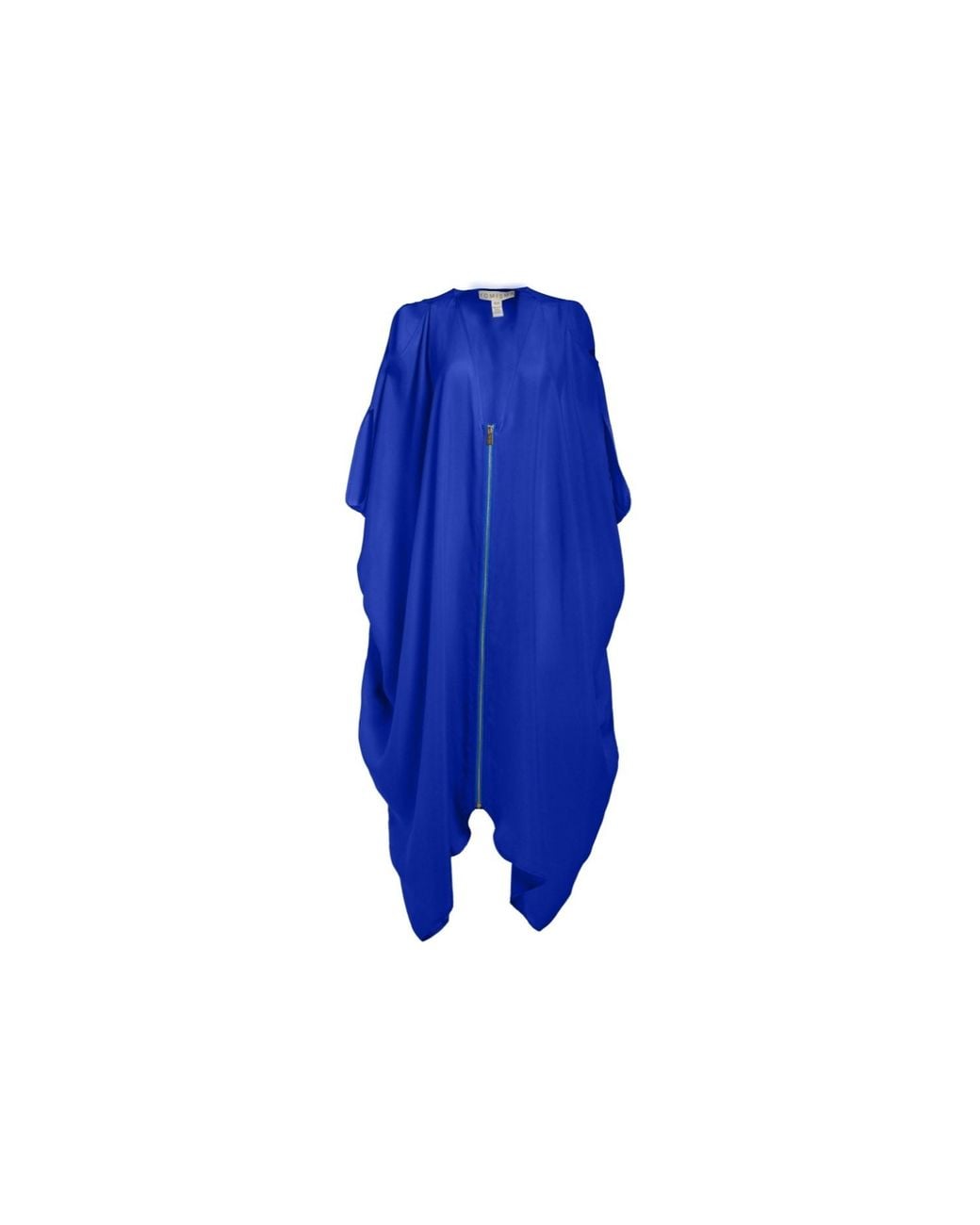 Yomisma Blue She's A Royal Signature Zip Kaftan — Eco-Friendly, Ultra-Soft, Versatile Silhouette