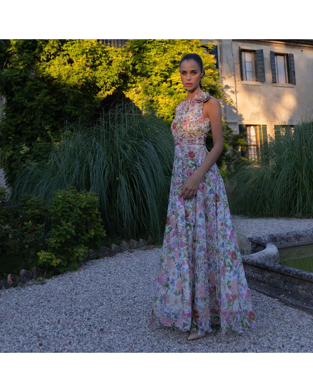 Sofia Tsereteli White Blooming Elegance Gown