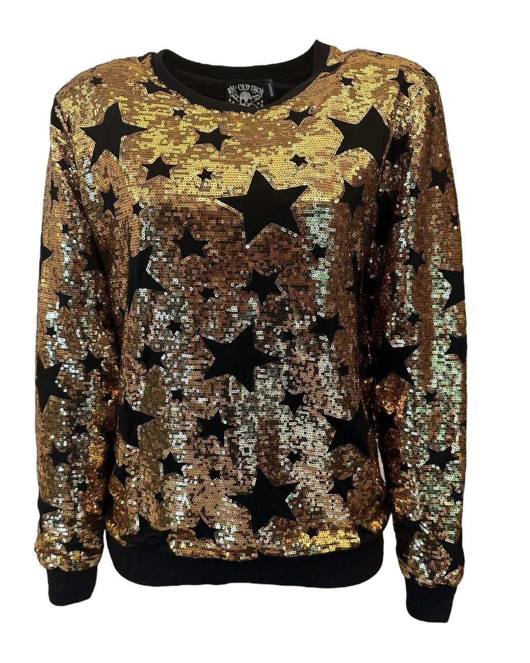 Any Old Iron Black Goldie Sequin Sweatshirt