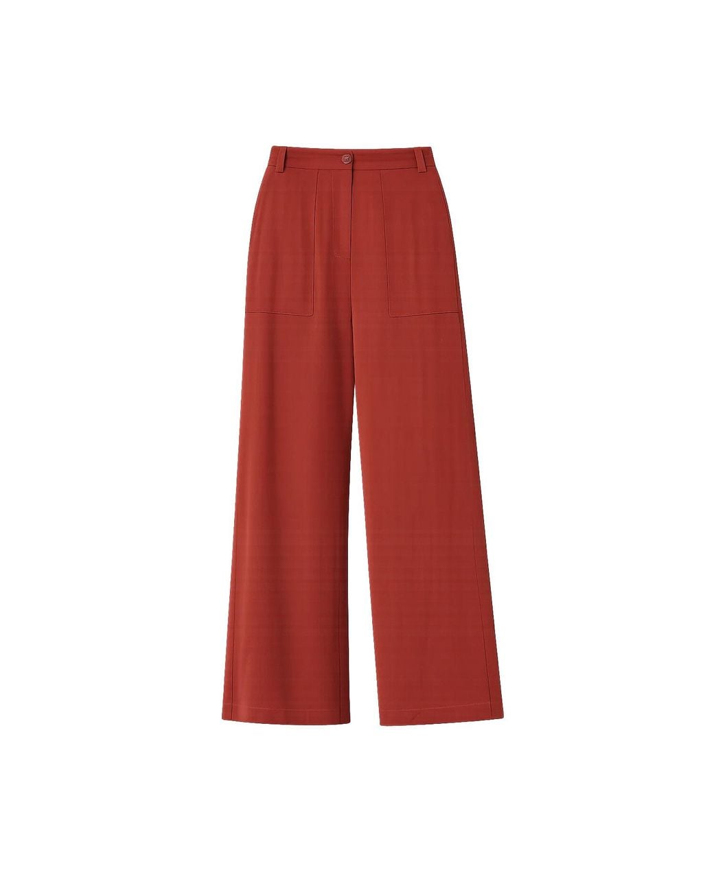Yumi' Red Linen Mix Trousers
