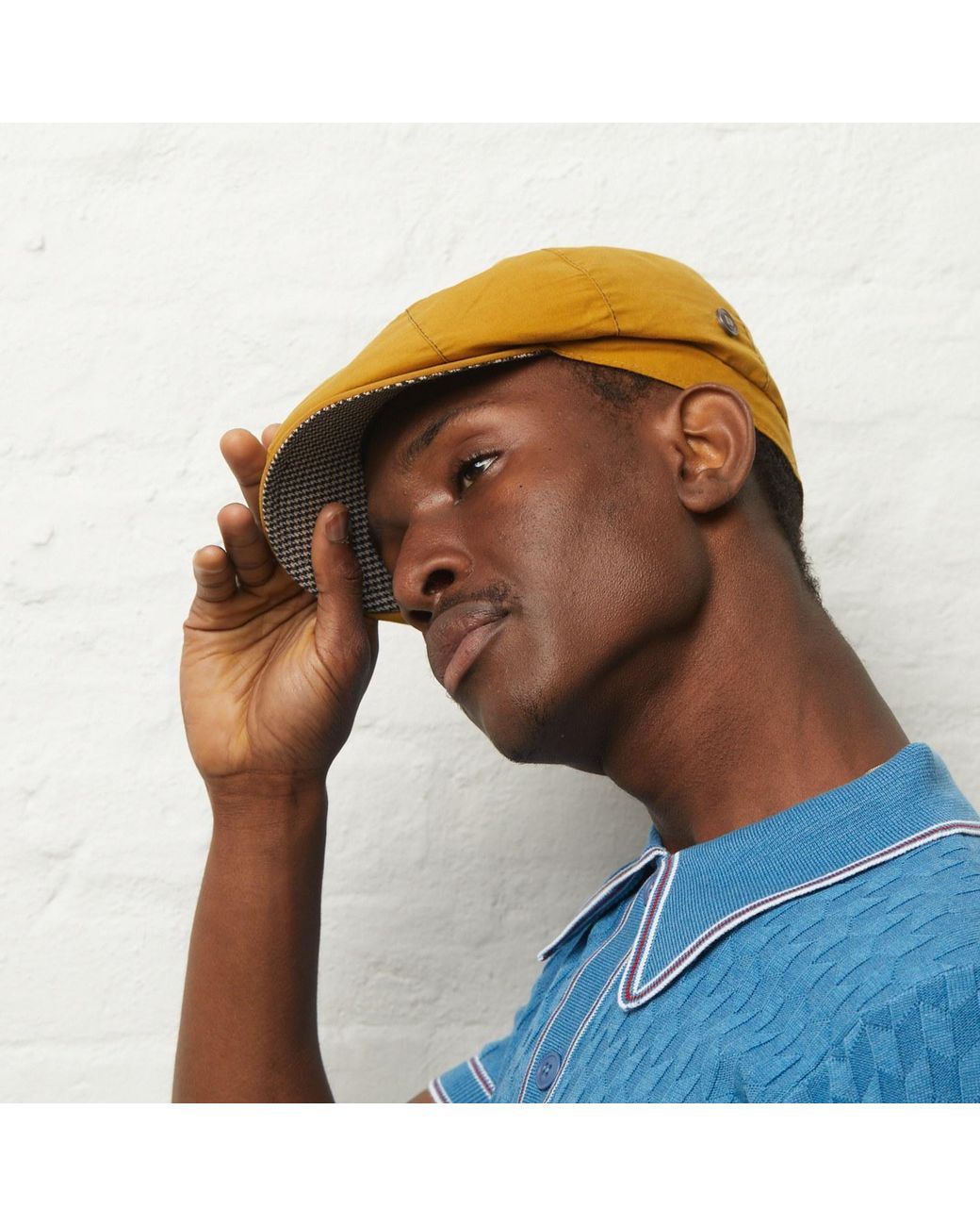 Dasmarca Hats Yellow Josh Dijon Italian Waterproof Newsboy Bakerboy Cap for men