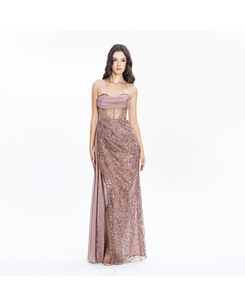 Angelika Jozefczyk Purple Corsete Evening Gown Stella