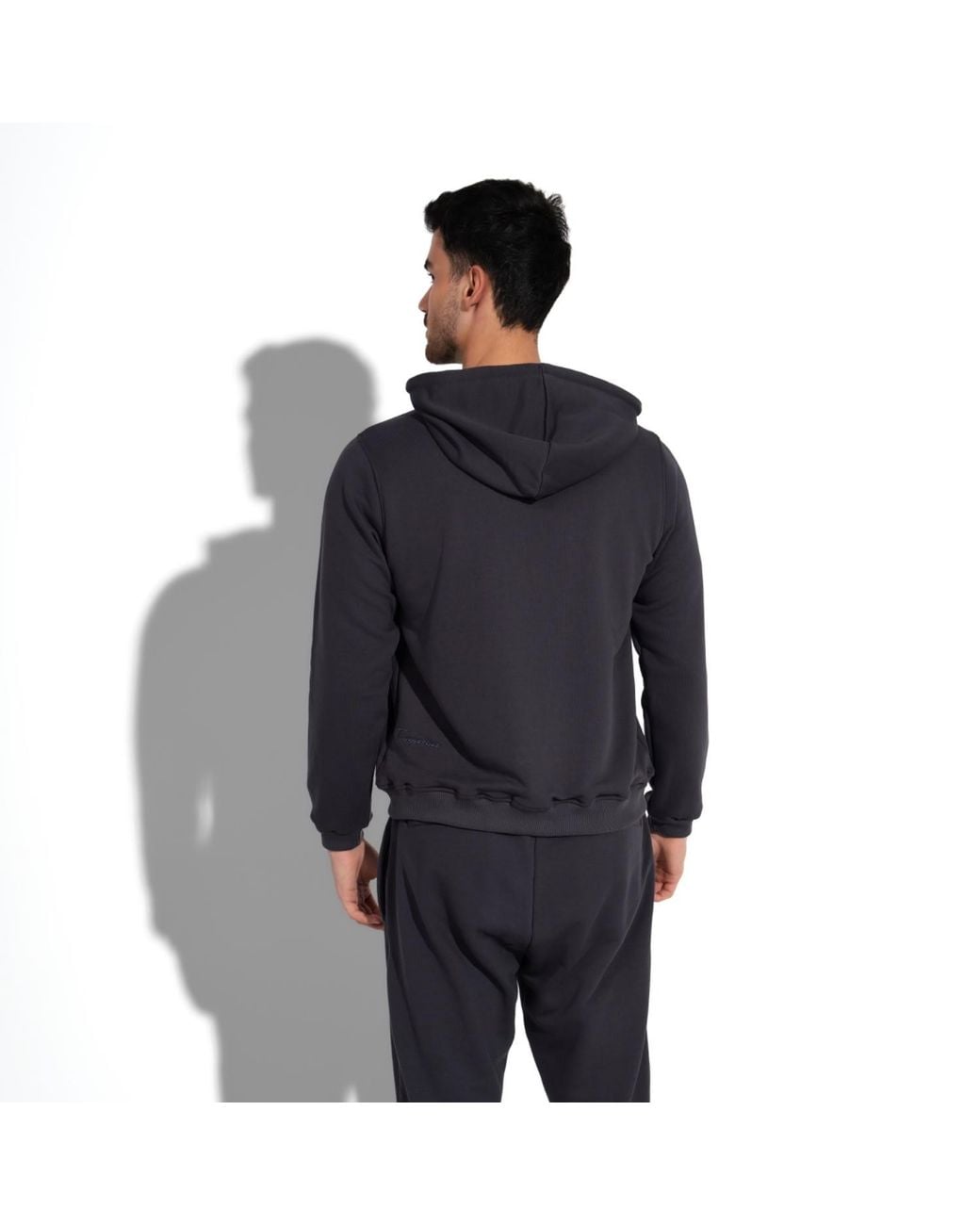 Maison Tangerine Blue Premium Cotton Zip-Up Hoodie & Joggers Tracksuit Set For