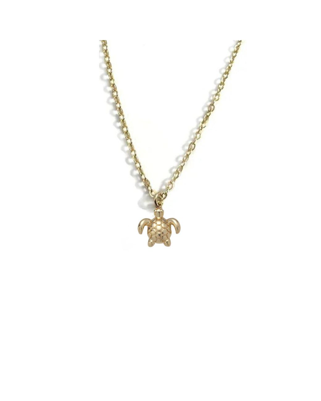 Rachel Nathan Metallic Sea Turtle Necklace