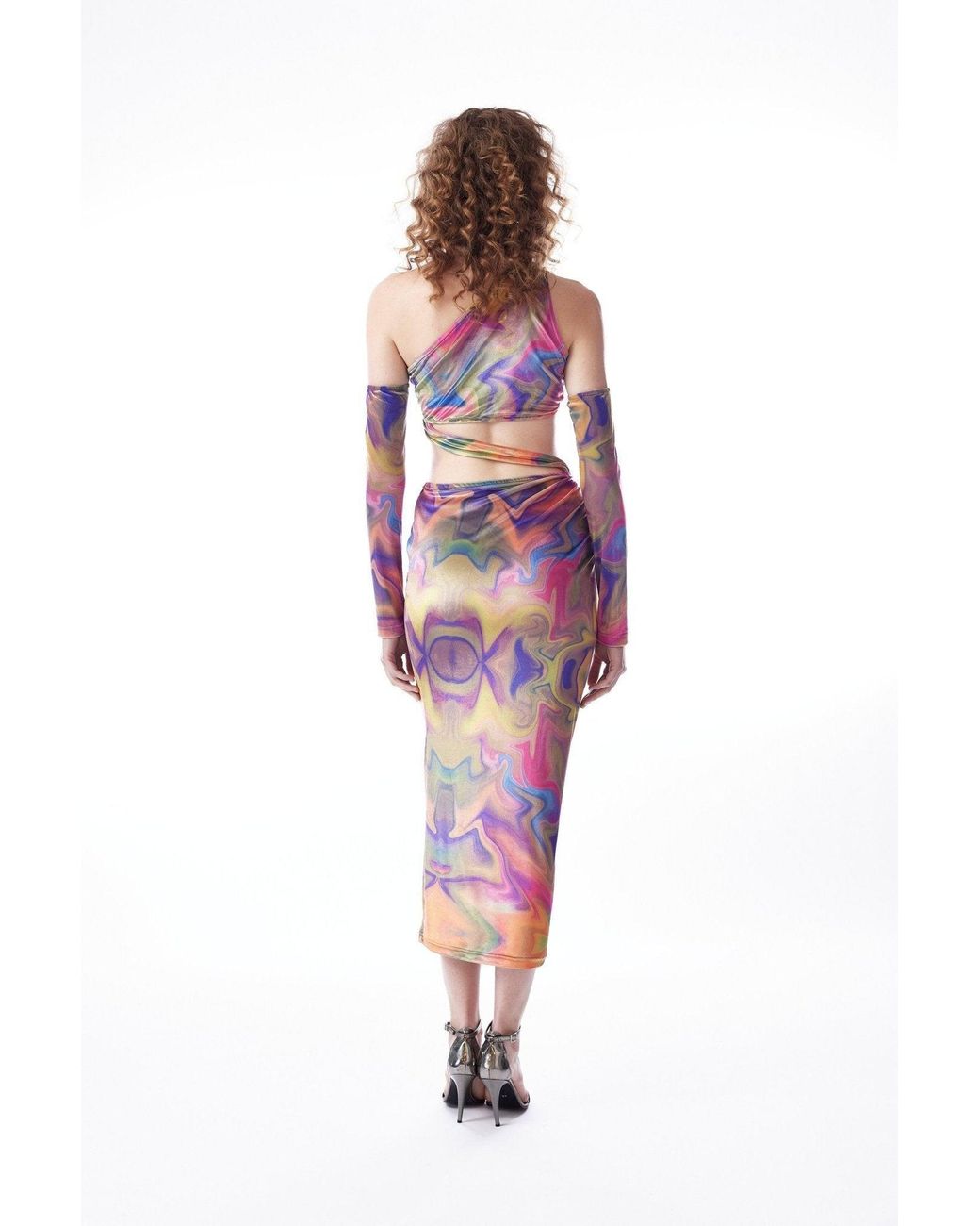 No'design White Velvet Midi Dress