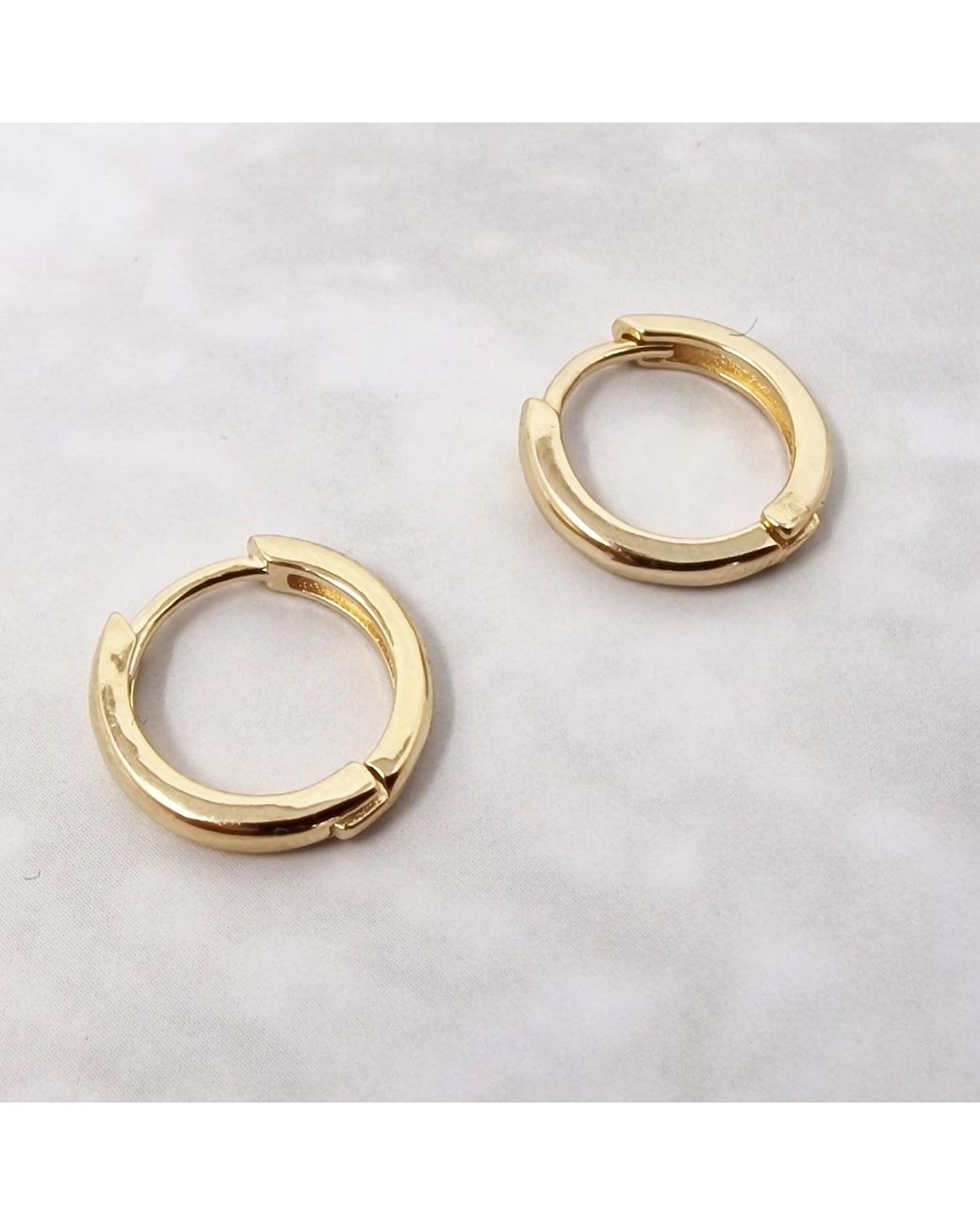 Sophelia Metallic Vermeil Small Round Plain Huggies