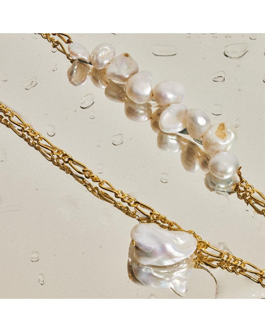 Lait & Lune Metallic Nassa Pearl Necklace