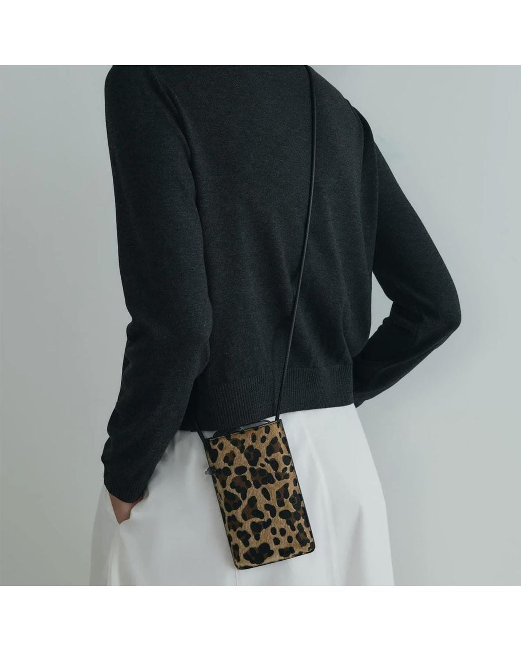Sd Collection Black Mia Leopard Phone Bag