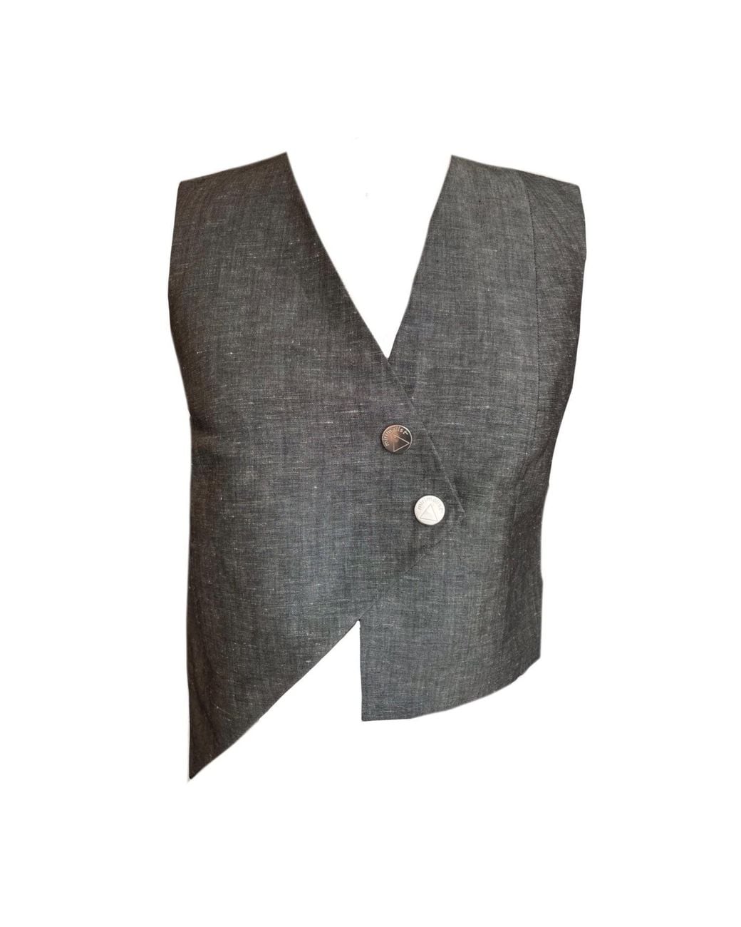 Mirimalist Gray Soul Linen Vest