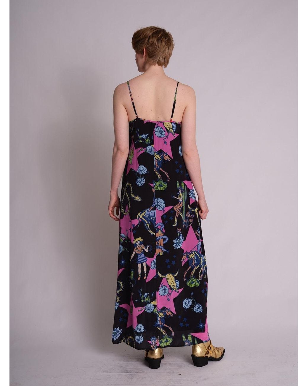 Any Old Iron White Circus Rider Star Long Dress