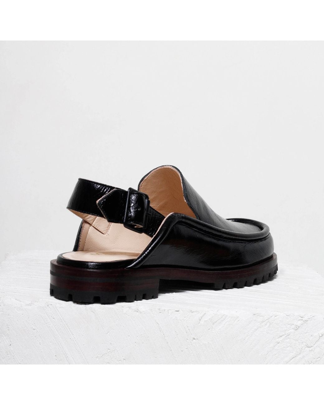 Mafalda Black Dominic Patent Leather Loafer
