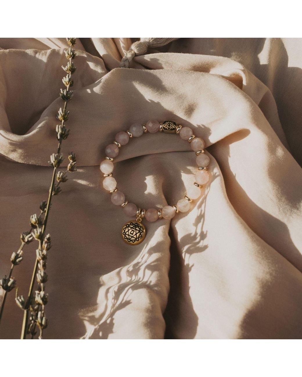 Seven Saints Pink Heart Chakra Activation Madagascar Rose Quartz Bracelet