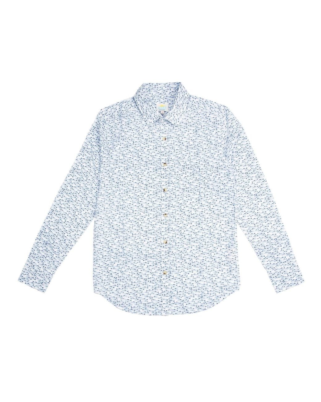 ALOFT Blue Fish Shoal Beach Shirt for men