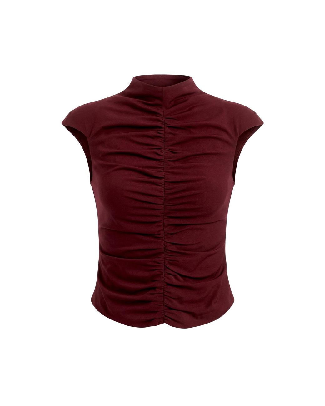 AGGI by HALEWSKI Rita Burgundy Blouse in Red | Lyst UK