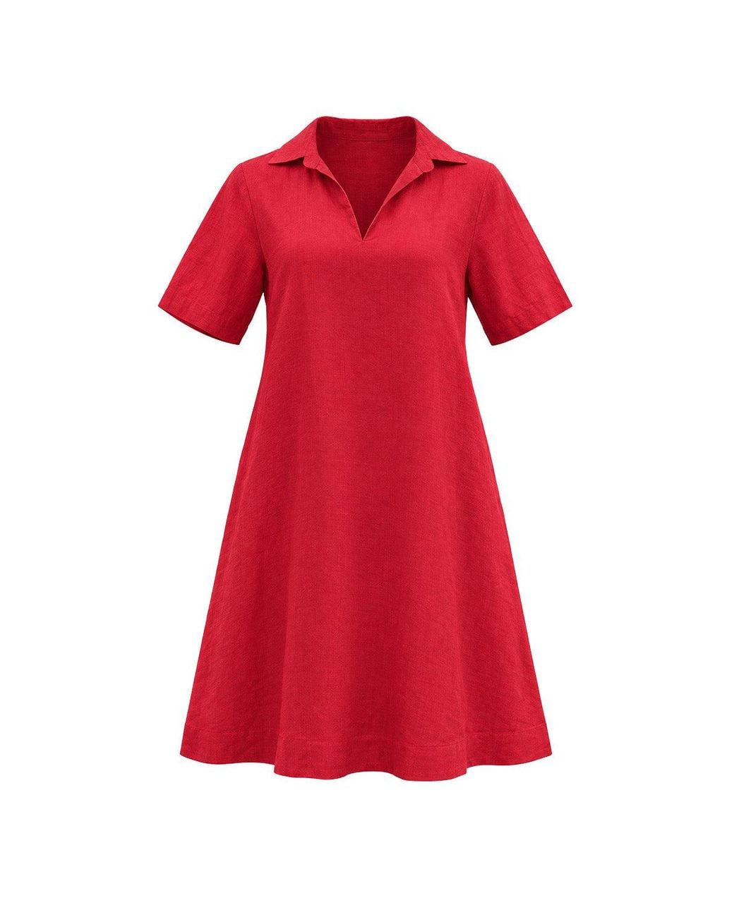Adrift Clothing Leni Linen Short Collared Dress