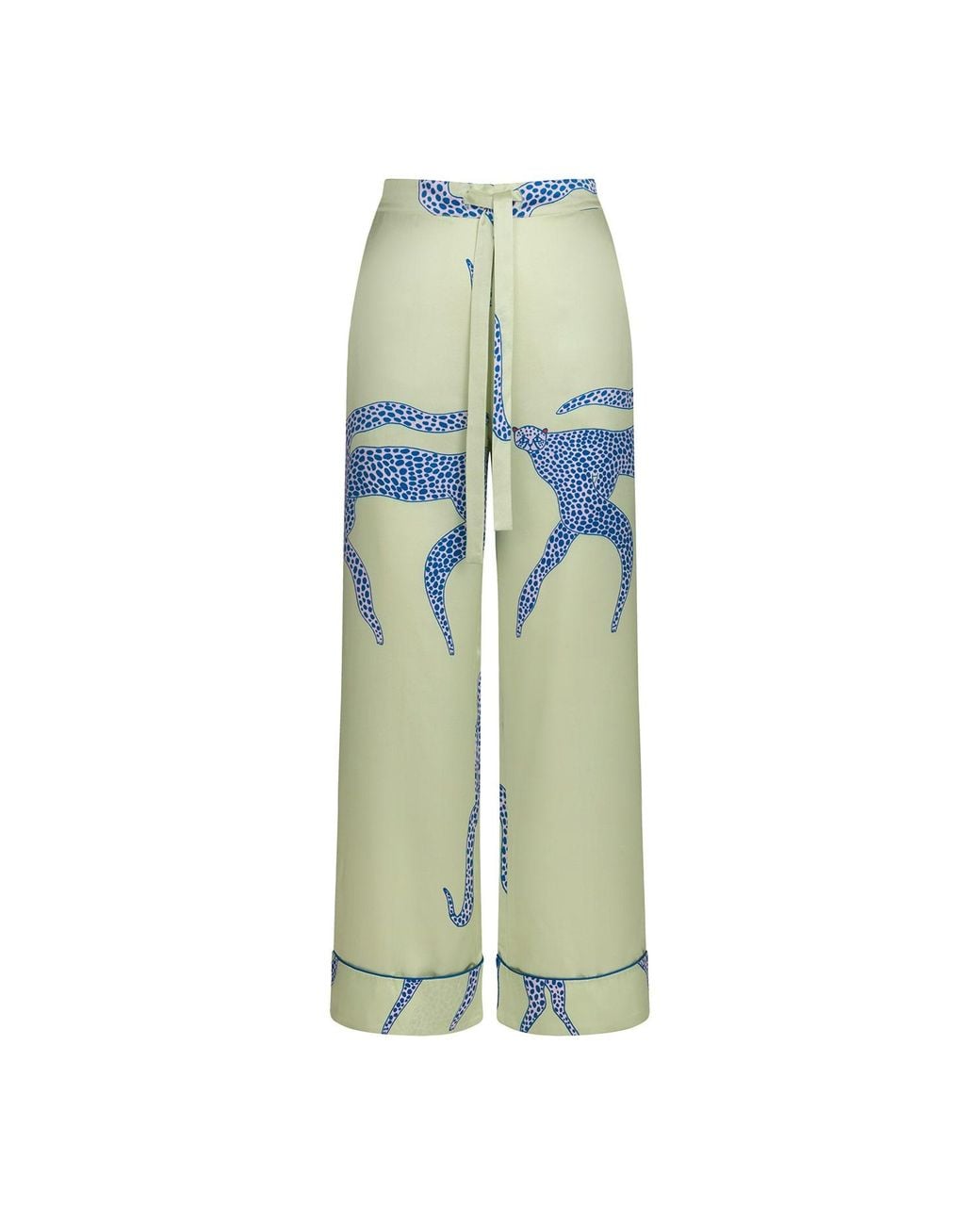 Pola Brand Green Silk Pyjama Bottoms