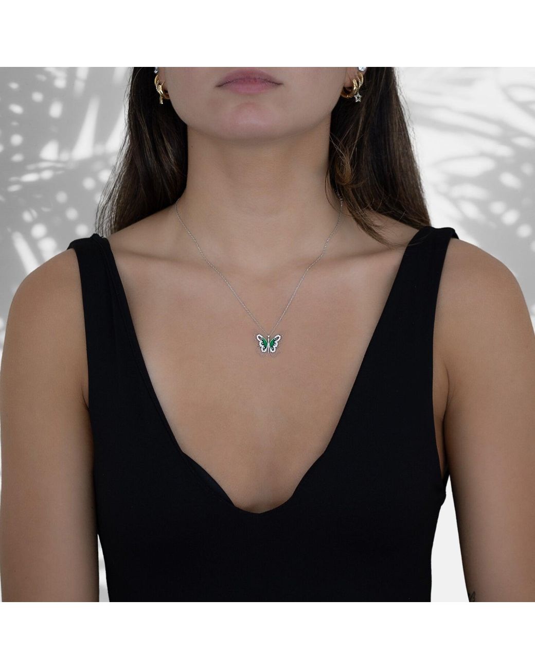 Ebru Jewelry Metallic Abundance Butterfly Necklace