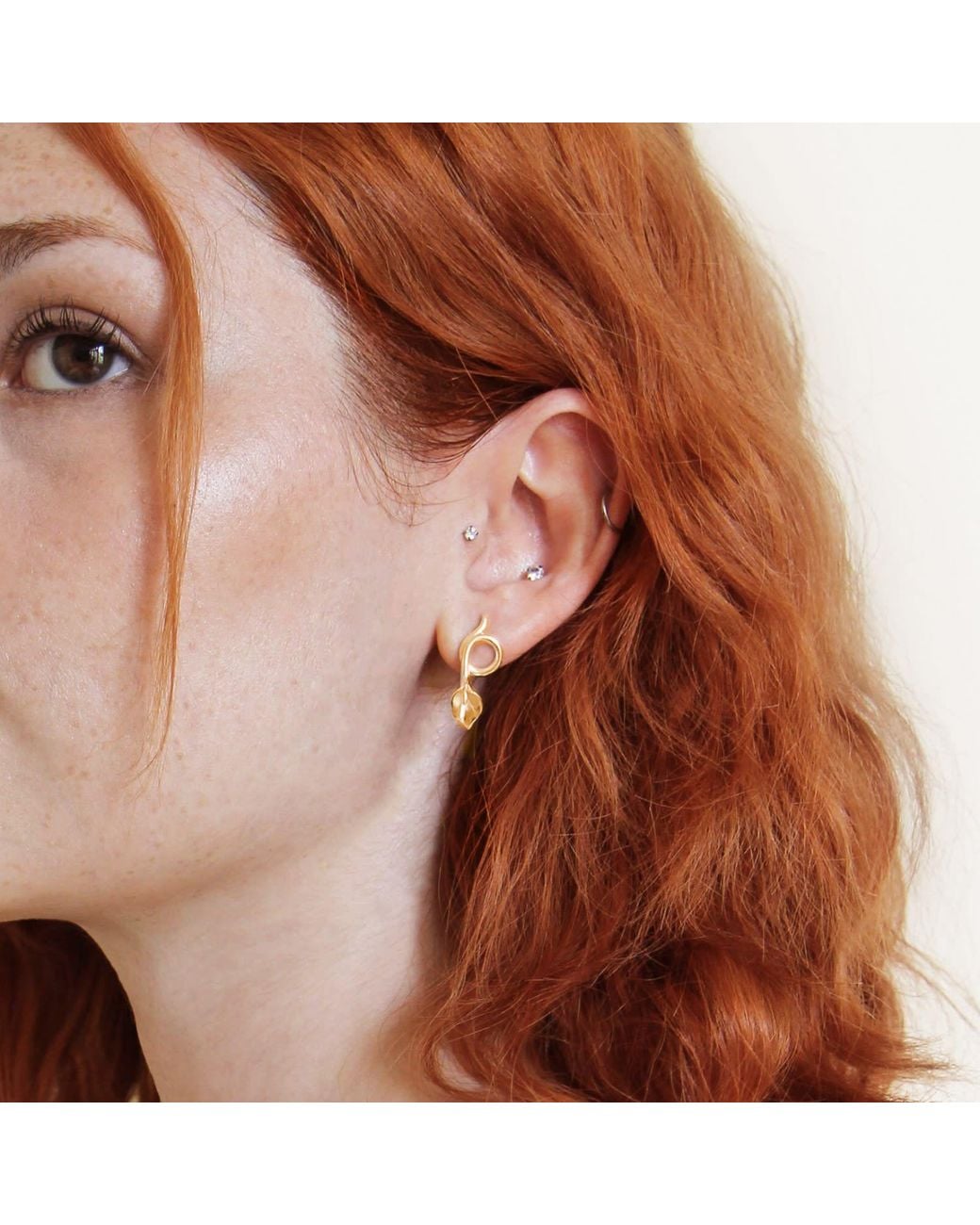 Agora Jewellery Metallic Calla Earrings