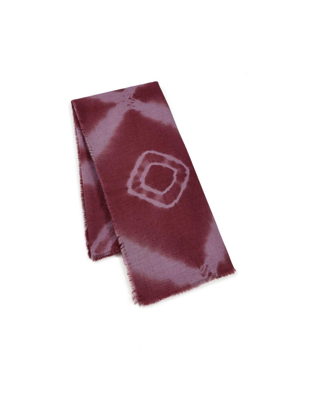 Heritagemoda Red Gi Certified Luxury Dark Burgundy Tie-Dye Cashmere Scarf – Soft Lightweight Wrap