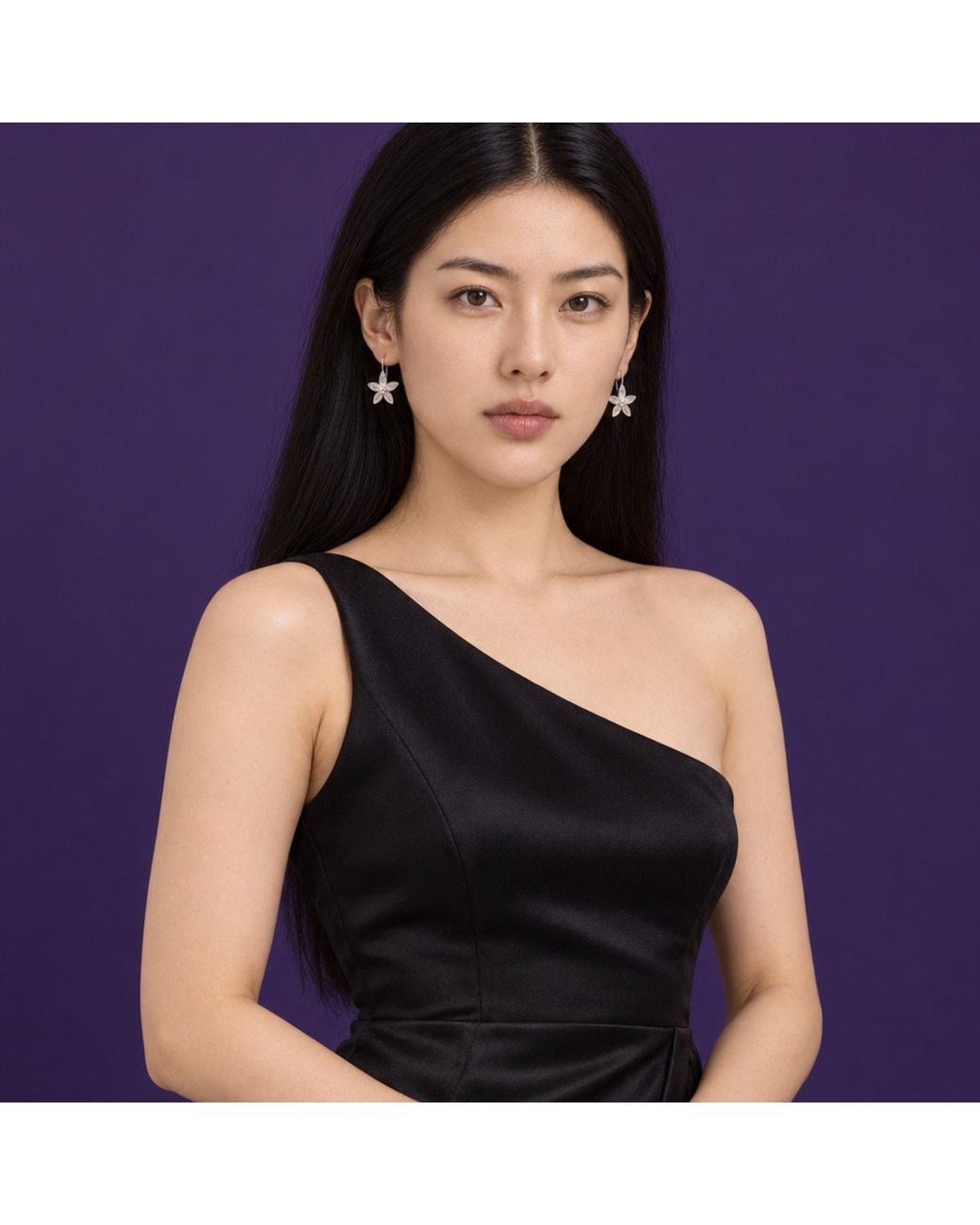 Yieon Metallic Lilac Fine Filigree Drop Earrings