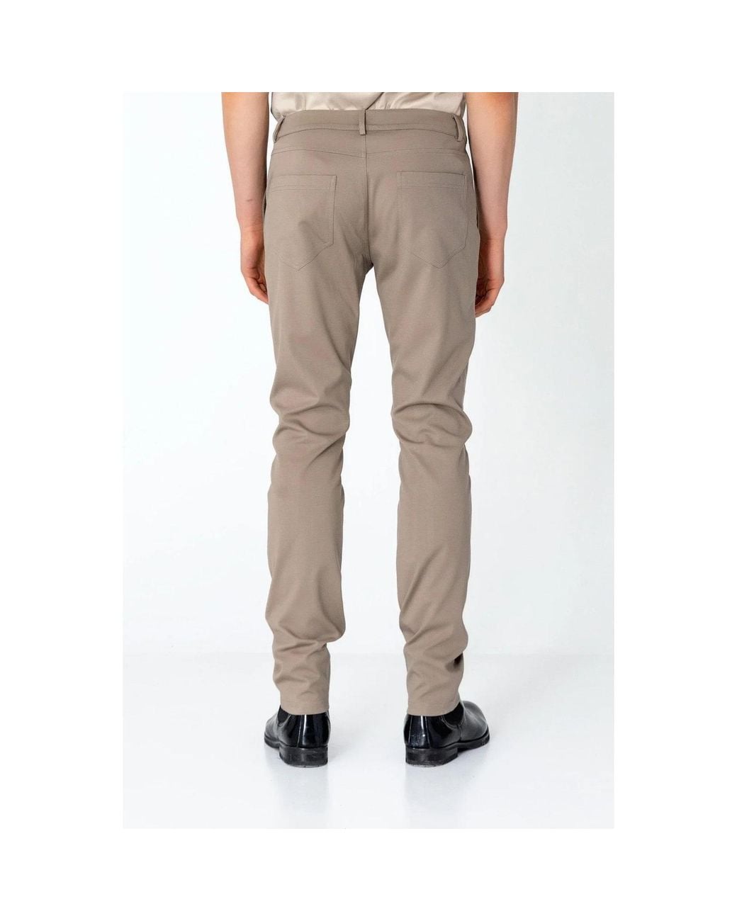 Ron Tomson Gray Neutrals Tapered Casual Wear Pants for men