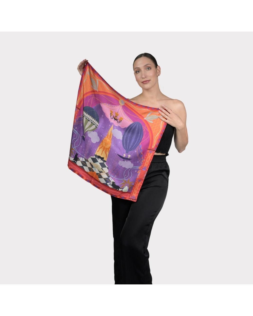 Silk&Soul Red Childhood Dreams Scarf