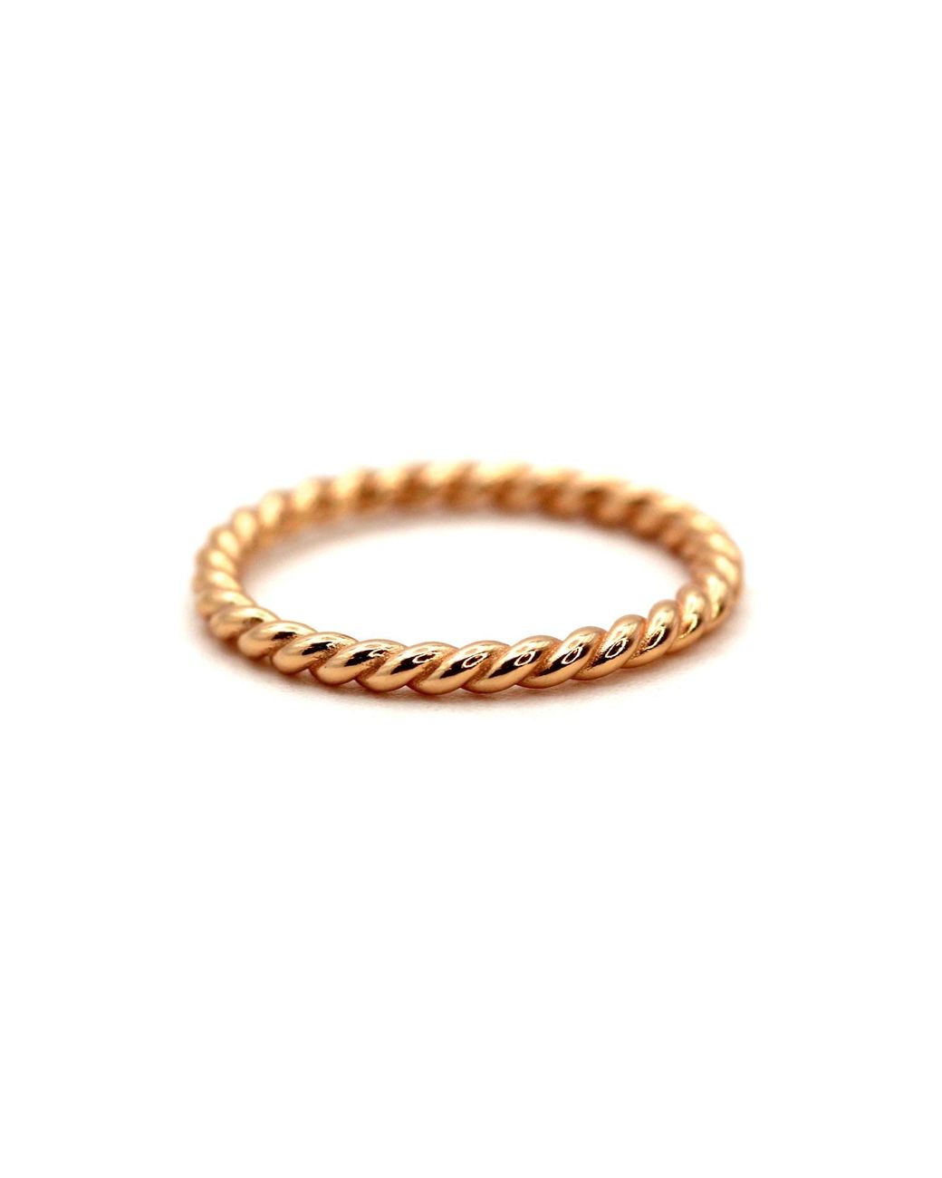 VicStoneNYC Fine Jewelry Metallic Rope Rose Solid Ring By Handmade